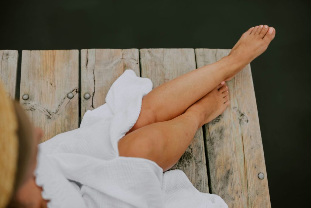 a person's legs and feet